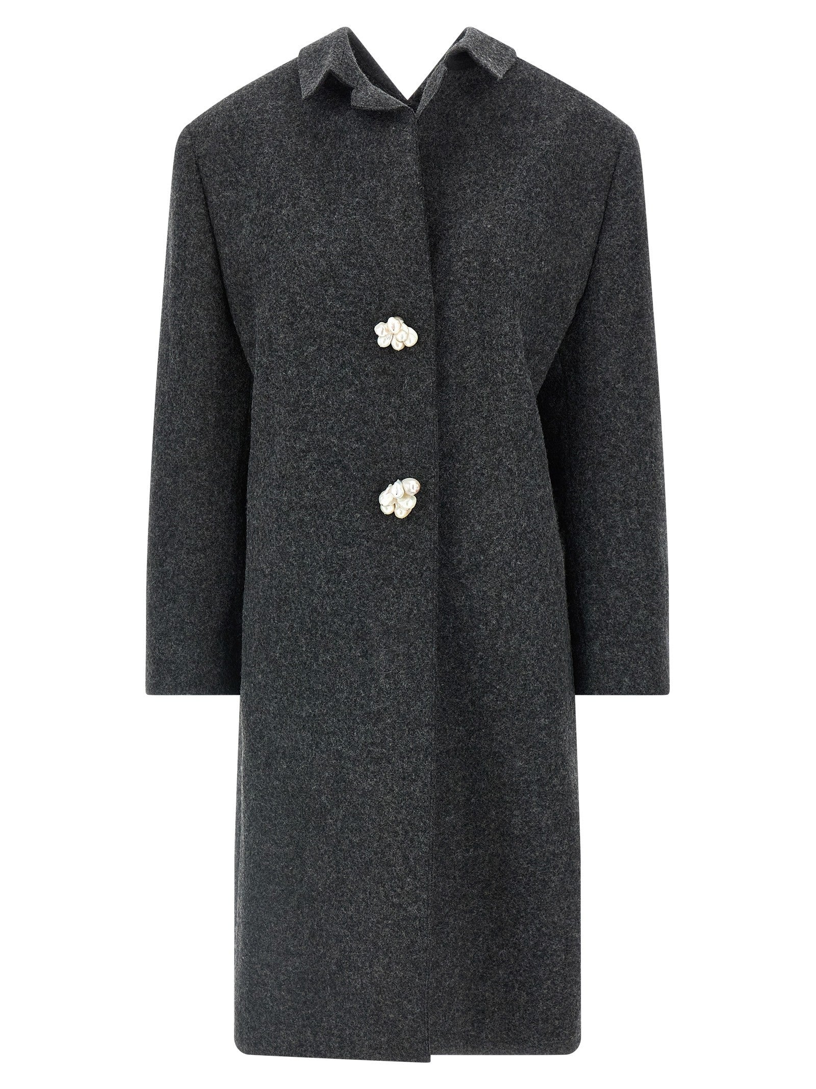 PRADA Shetland Wool Coat Grey