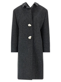 PRADA Shetland Wool Coat Grey
