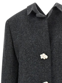 PRADA Shetland Wool Coat Grey