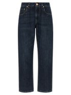 Brunello Cucinelli Shiny Bartack Jeans Blue