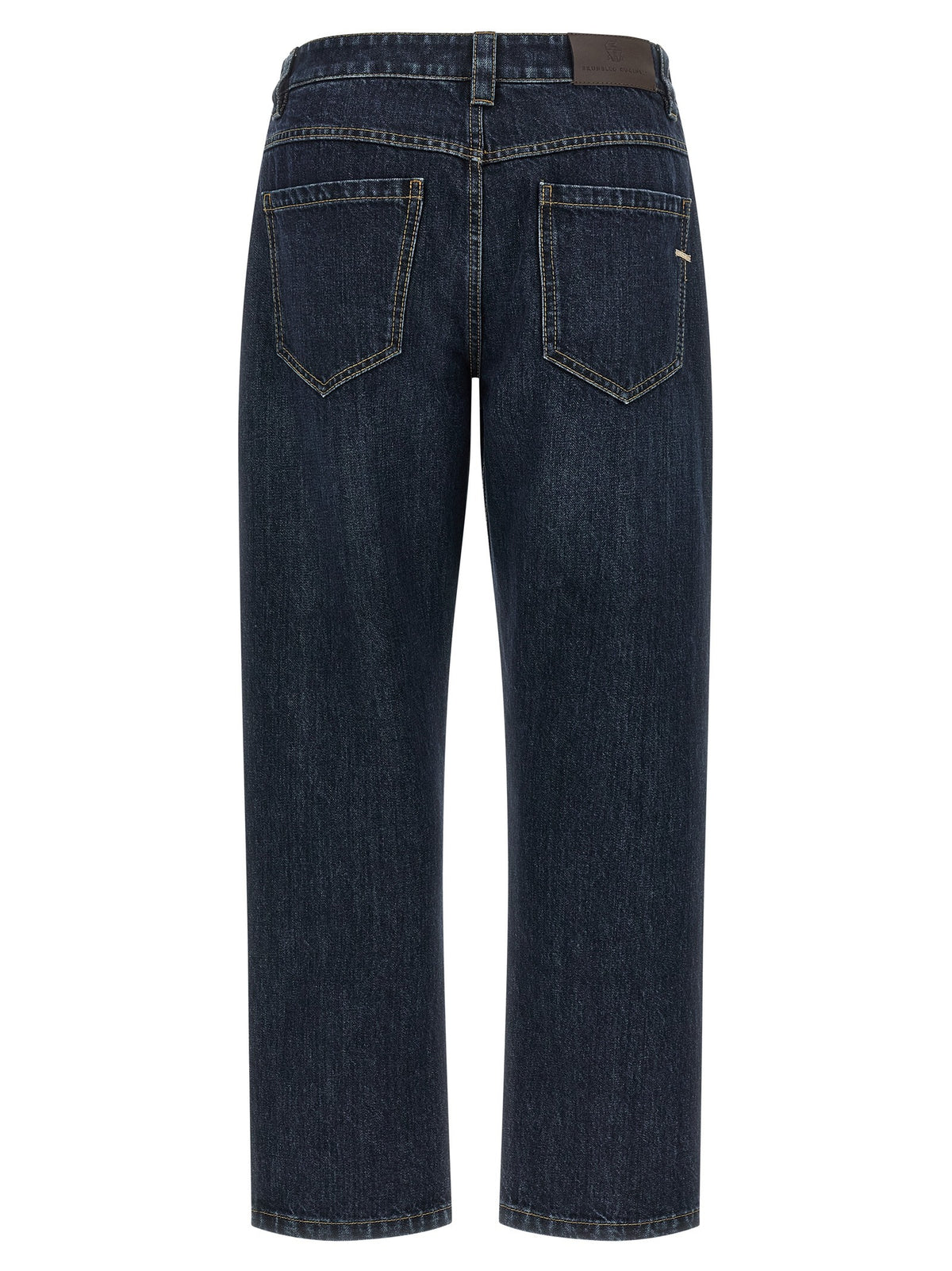 Brunello Cucinelli Shiny Bartack Jeans Blue, view 2