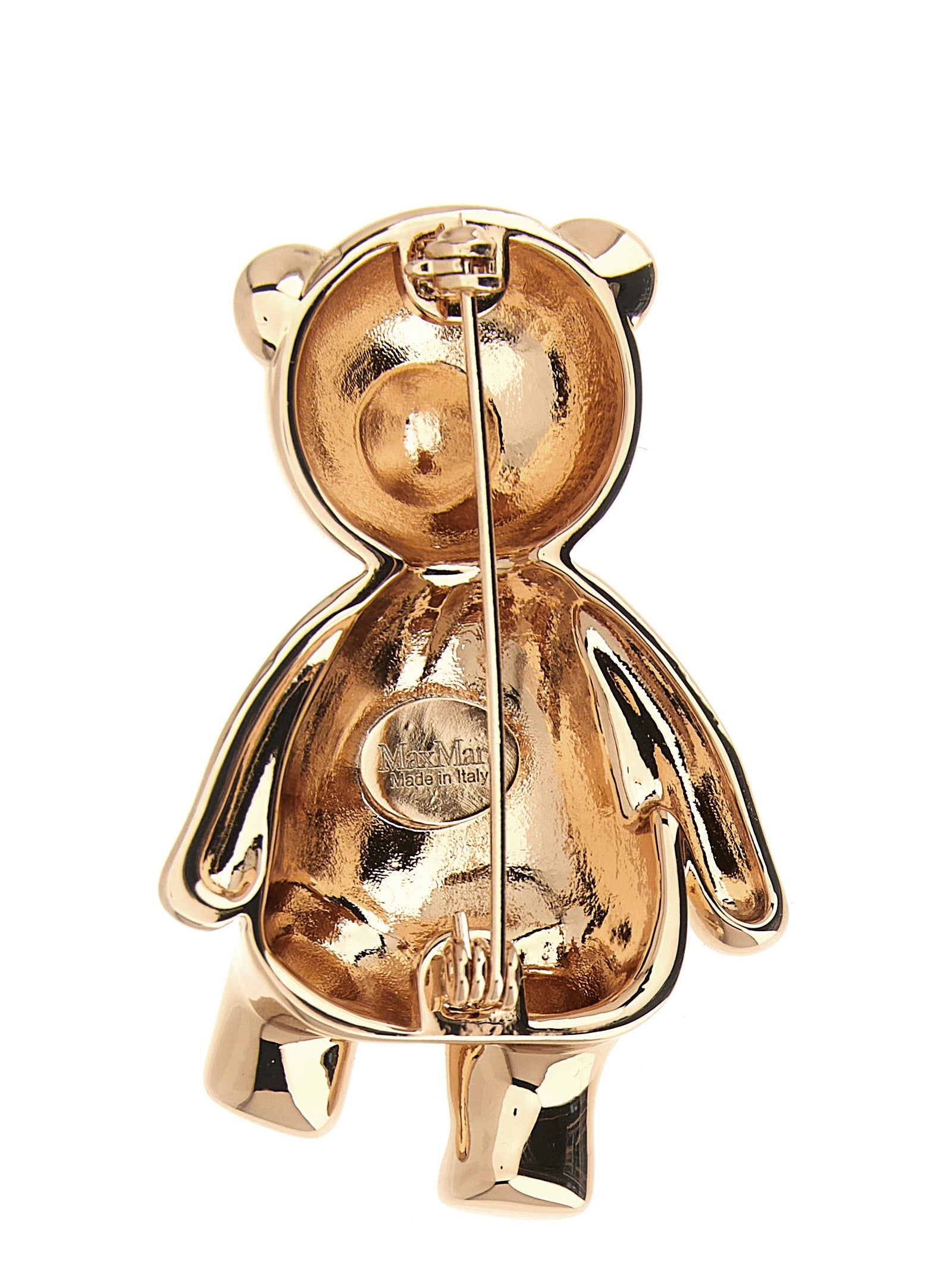 Max Mara Shiny Bear Brooch Gold