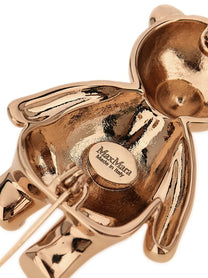 Max Mara Shiny Bear Brooch Gold