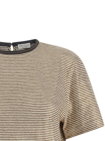 Brunello Cucinelli Shiny Collar Detail Shirt Gold