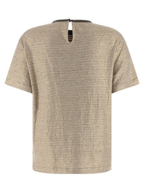 Brunello Cucinelli Shiny Collar Detail Shirt Gold