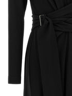 Brunello Cucinelli Shiny Collar Dress Black, view 4