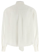 Brunello Cucinelli Shiny Collar Shirt White, view 2