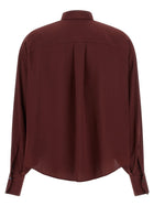 Brunello Cucinelli Shiny Collar Shirt Red