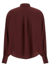 Brunello Cucinelli Shiny Collar Shirt Red