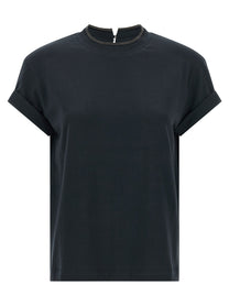 Brunello Cucinelli Shiny Collar Shirt Blue