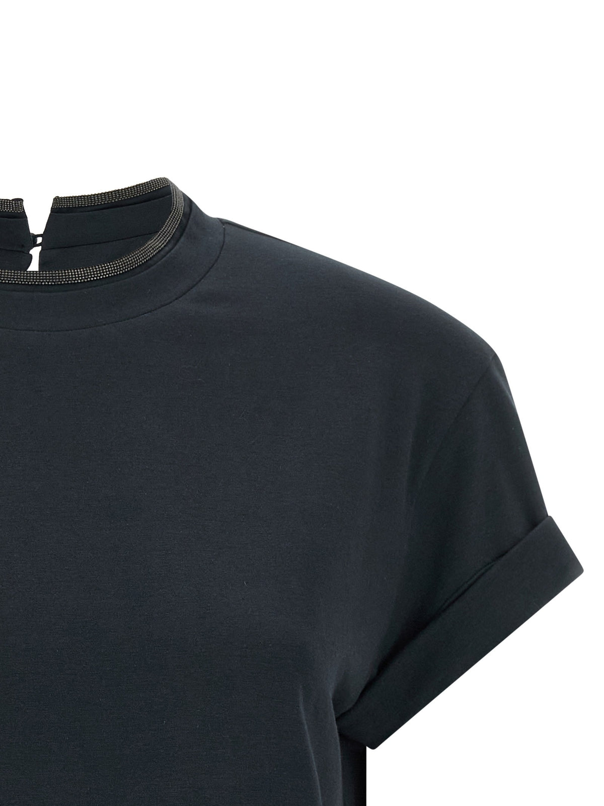 Brunello Cucinelli Shiny Collar Shirt Blue