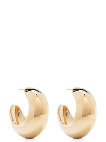 ISABEL MARANT Shiny Crescent Earrings Gold