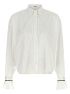 Brunello Cucinelli Shiny Cuffs Shirt White