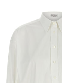 Brunello Cucinelli Shiny Cuffs Shirt White, view 3