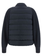 Brunello Cucinelli Shiny Flap Detail Down Jacket Blue, view 2
