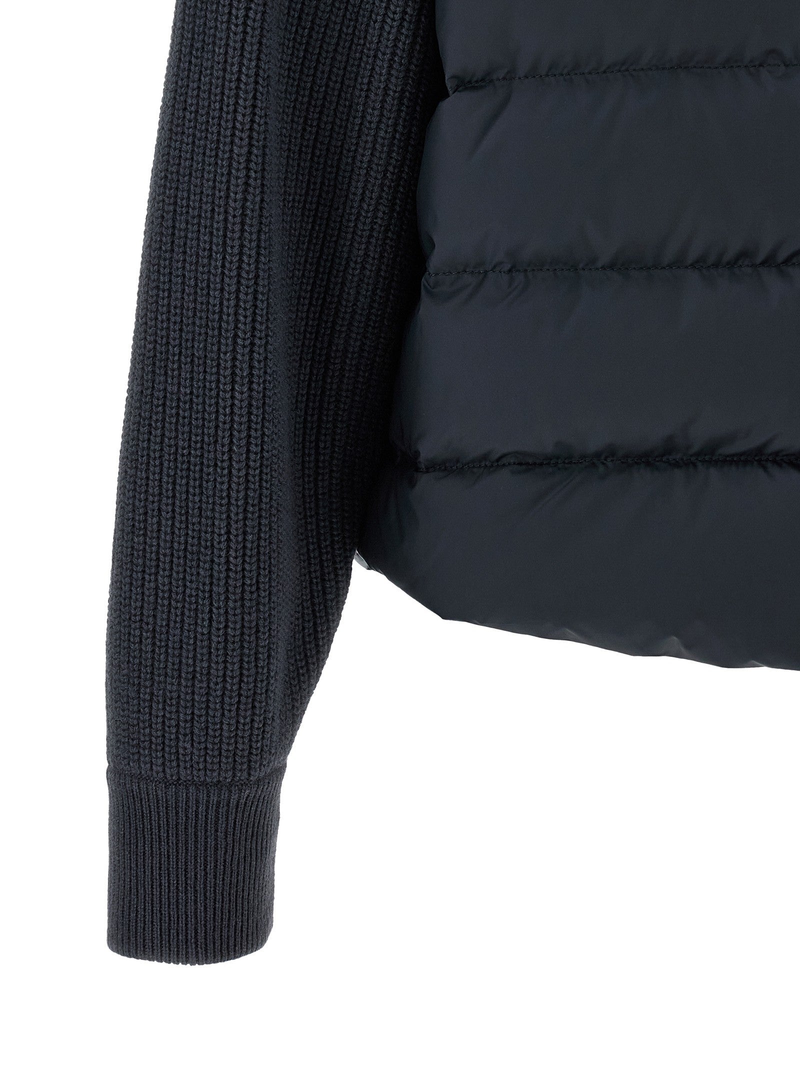 Brunello Cucinelli Shiny Flap Detail Down Jacket Blue