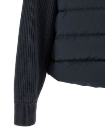 Brunello Cucinelli Shiny Flap Detail Down Jacket Blue