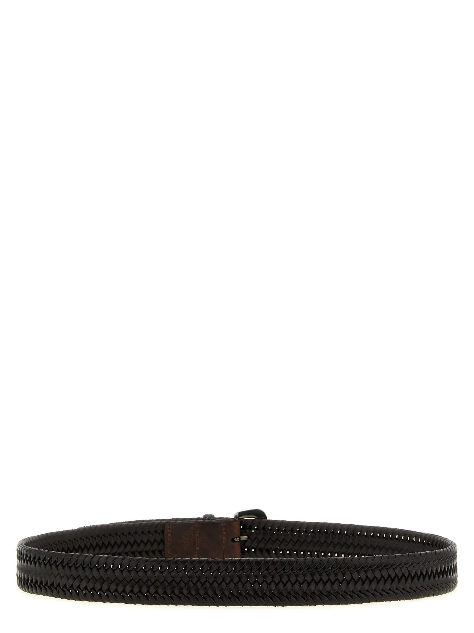 Brunello Cucinelli Shiny Loop Belt Brown