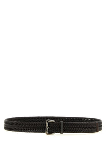 Brunello Cucinelli Shiny Loop Belt Brown