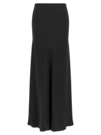 Fabiana Filippi Shiny Satin Enver Skirt Black