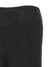 Fabiana Filippi Shiny Satin Enver Skirt Black