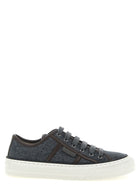 Brunello Cucinelli Shiny Tab Sneakers Grey