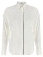 Brunello Cucinelli Shiny Trim Shirt White