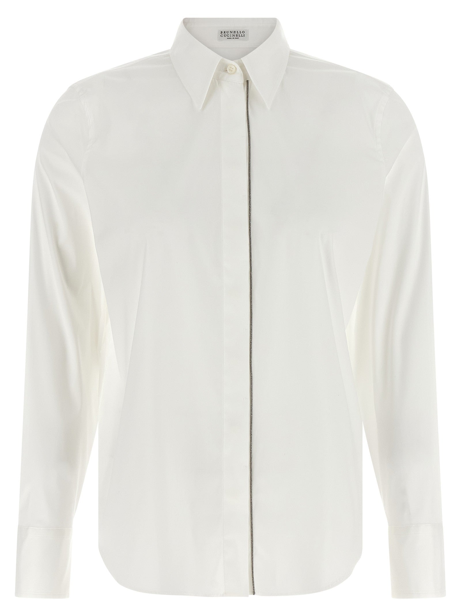 Brunello Cucinelli Shiny Trim Shirt White