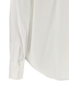 Brunello Cucinelli Shiny Trim Shirt White, view 4