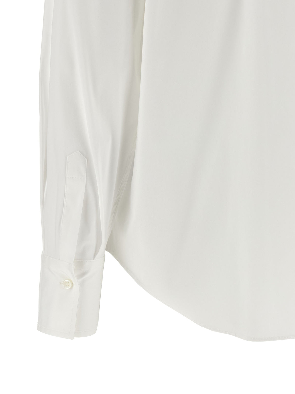Brunello Cucinelli Shiny Trim Shirt White, view 4