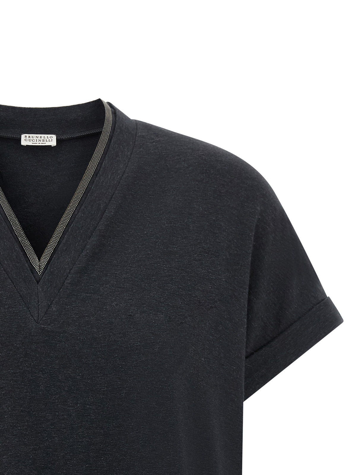 Brunello Cucinelli Shiny Trims Shirt Grey