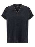 Brunello Cucinelli Shiny Trims Shirt Grey