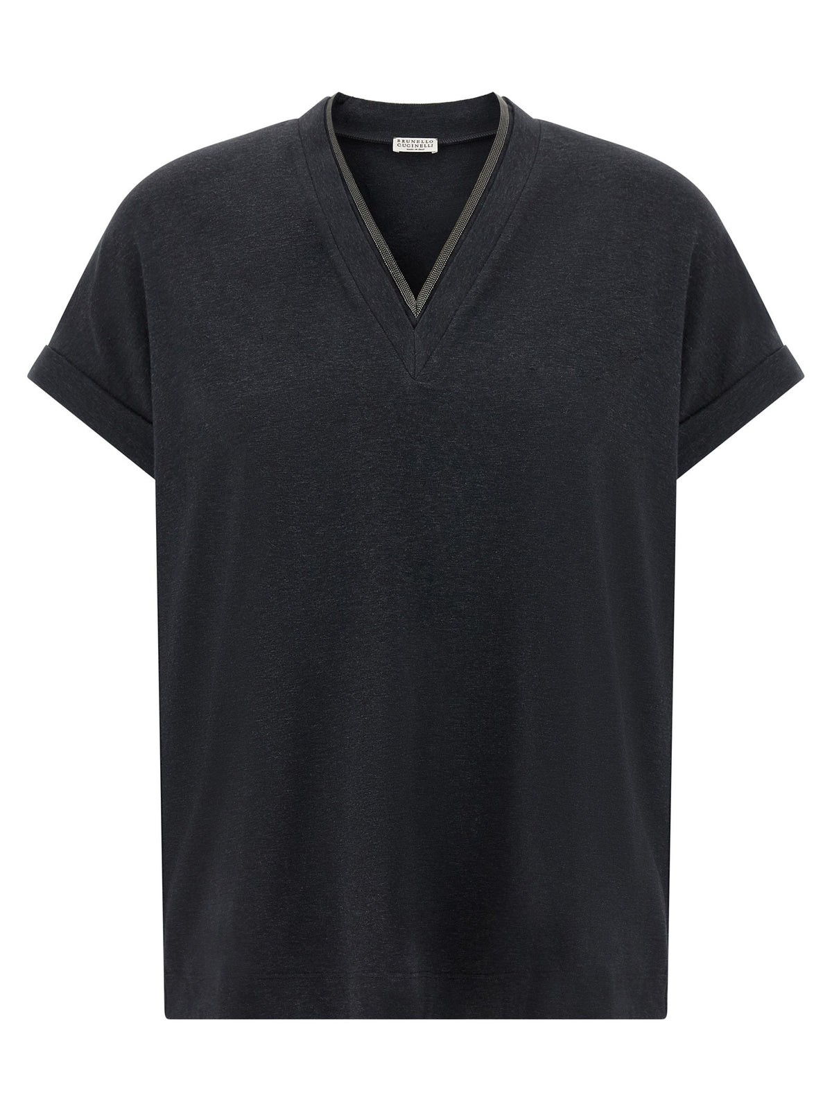 Brunello Cucinelli Shiny Trims Shirt Grey