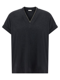 Brunello Cucinelli Shiny Trims Shirt Grey