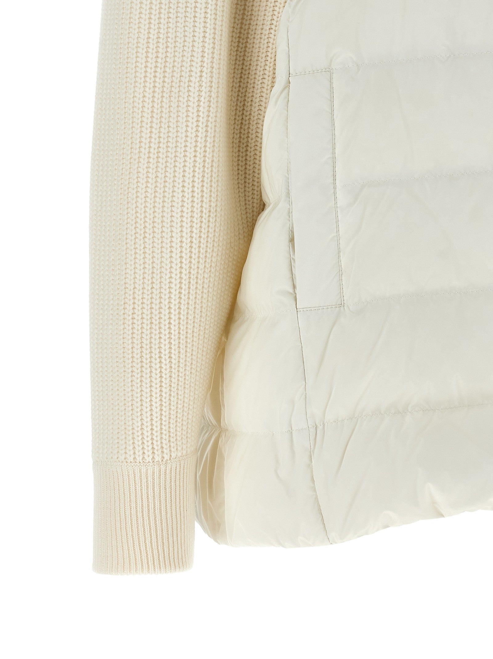 Brunello Cucinelli Shiny Zipper Pull Down Jacket White