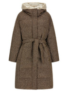 Brunello Cucinelli Shiny Zipper Pull Down Jacket Brown