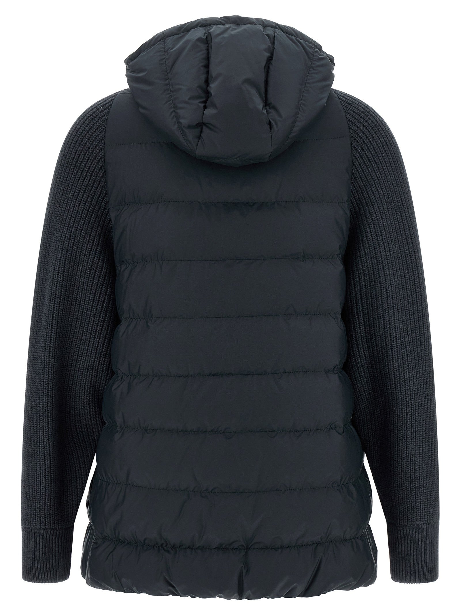 Brunello Cucinelli Shiny Zipper Pull Down Jacket Blue