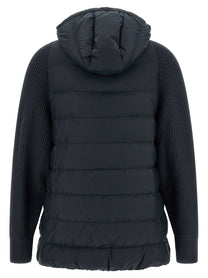 Brunello Cucinelli Shiny Zipper Pull Down Jacket Blue