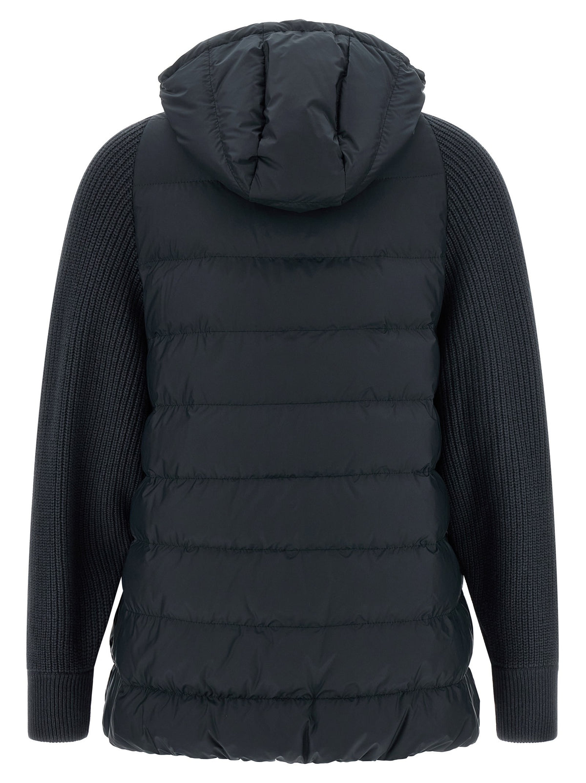 Brunello Cucinelli Shiny Zipper Pull Down Jacket Blue, view 2