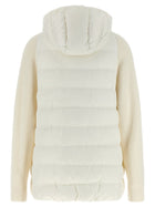 Brunello Cucinelli Shiny Zipper Pull Down Jacket White, view 2