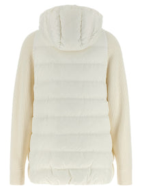 Brunello Cucinelli Shiny Zipper Pull Down Jacket White