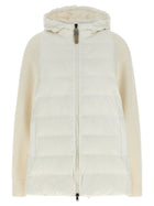 Brunello Cucinelli Shiny Zipper Pull Down Jacket White