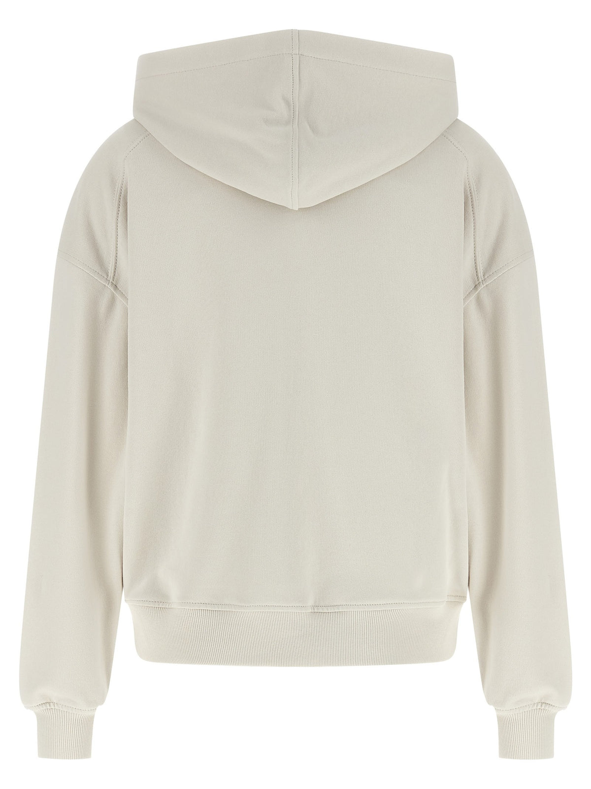 Brunello Cucinelli Shiny Zipper Pull Hoodie Beige