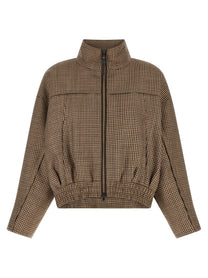 Brunello Cucinelli Shiny Zipper Pull Jacket Brown
