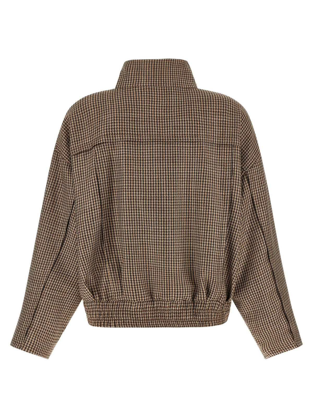 Brunello Cucinelli Shiny Zipper Pull Jacket Brown