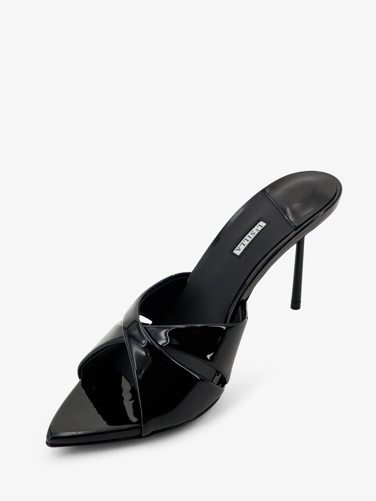 Le Silla Women's Shirley Patent Leather Sandals Black, view 4