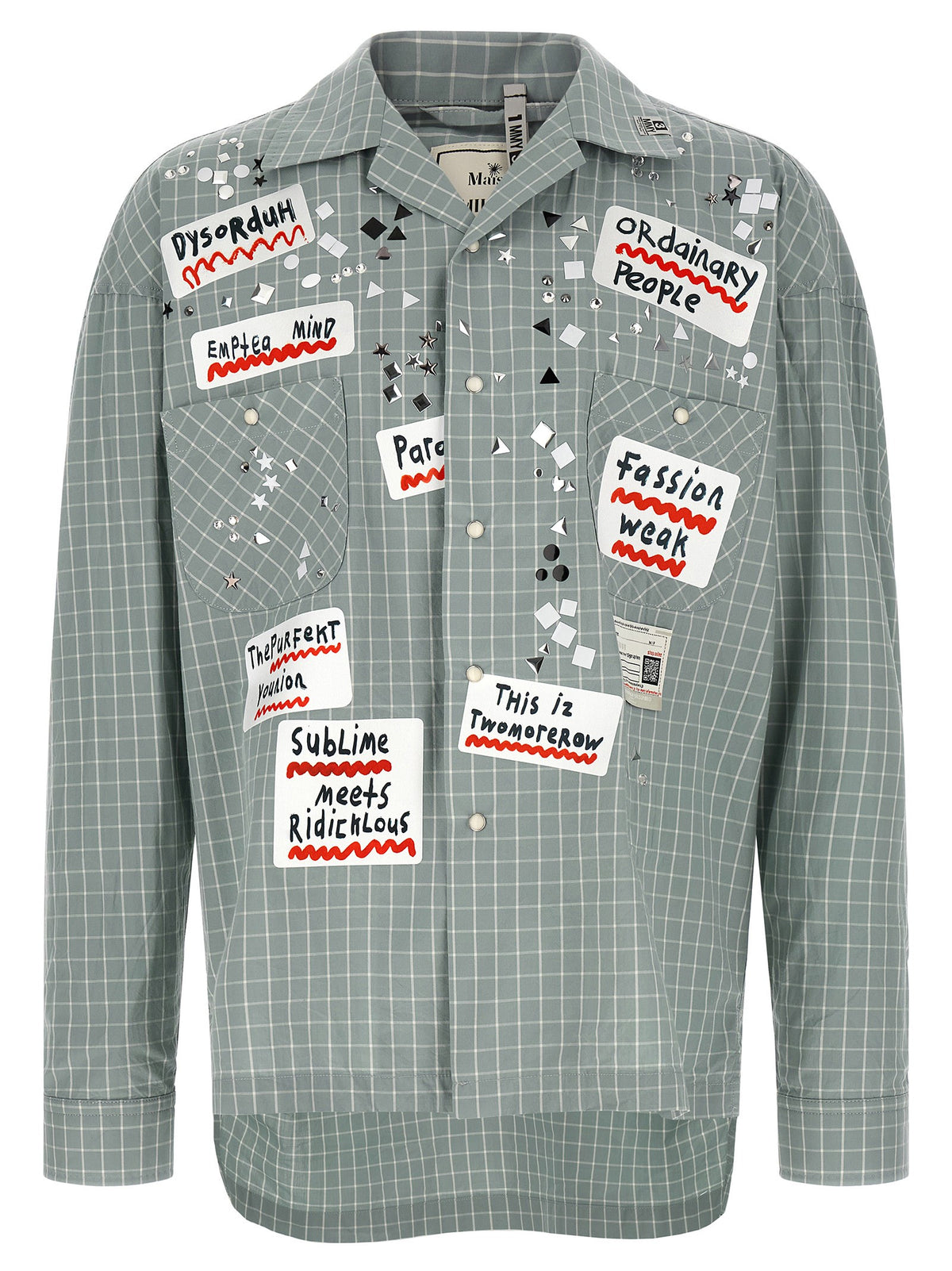 Maison MIHARA YASUHIRO Shirt Adhesive Decorations Blue