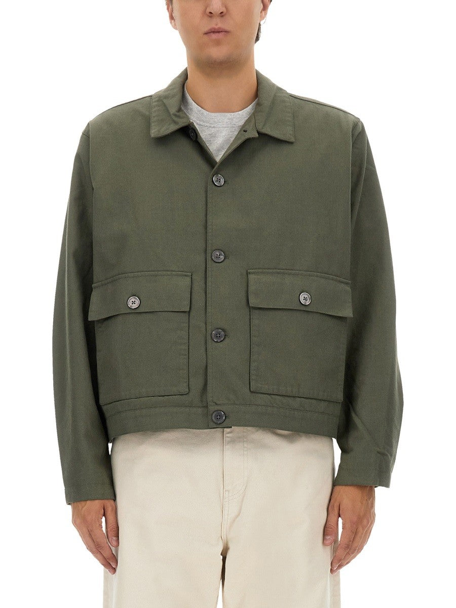 Obey Men's Shirt Jacket Green Obey