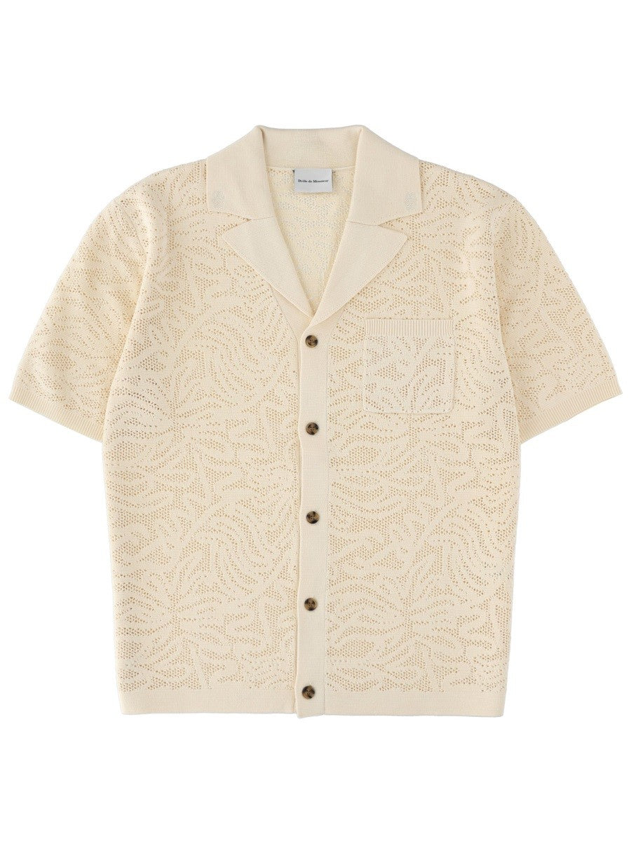 Drôle de Monsieur Men's Shirt Maille Dentelle Beige