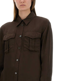 Aspesi Women's Shirt MOD5489 Brown Aspesi